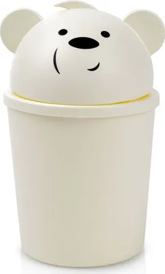 Obrázek produktu pro Orion | Odpadkový koš - Medvěd - 1,5 l - Krémová barva - Praktický - Dekorativní - Ideální do dětského pokoje