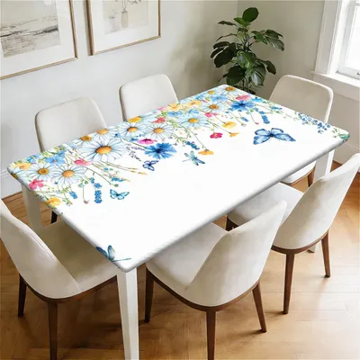 Immagine prodotto di Tovaglia rettangolare con elastico, dimensioni 120 x 80 cm, impermeabile, lavabile, in poliestere