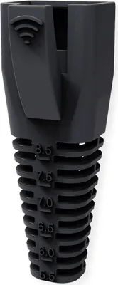 Produktbild von ROLINE Knickschutztülle für RJ-45, 10 Stck, schwarz