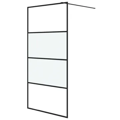 Produktbild von vidaXL Duschwand für Begehbare Dusche Schwarz 100x195 cm Halbmatt ESG