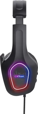 Immagine prodotto di Trust Gaming GXT 419 Rayne Cuffie da gioco leggere per PC/console, illuminazione LED alimentata via USB, driver da 50 mm, jack audio da 3,5 mm, cuffie over-ear con cavo per computer portatile, nero
