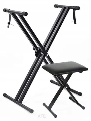 Obrázok produktu pre AFE Stojan na keyboard s klávesami + čierna stolička