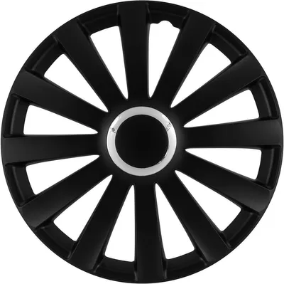 Produktbild von 4x 14" Zoll Radkappen Schwarz Radzierblenden Radblenden 14 SPYDER PRO BLACK ARGO