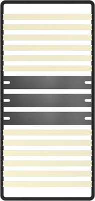 Image de DEWINNER - Sommier 90x190 cm | 1x15 Lattes Peuplier Naturel | Cadre Noir Renforcé | Ergonomique | Compatible Boxspring | Montage Facile sans Outils