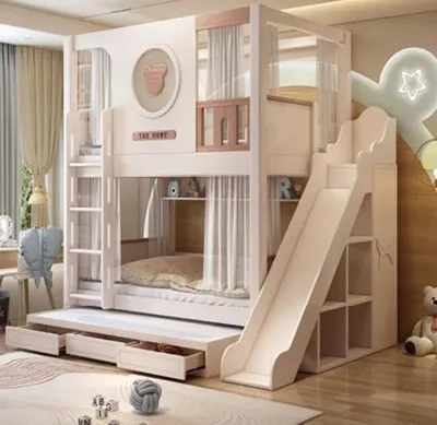 Productafbeelding van Hoogslaper, houten etagerek, stapelbed, dubbelbed, tienerbed, kinderbed
