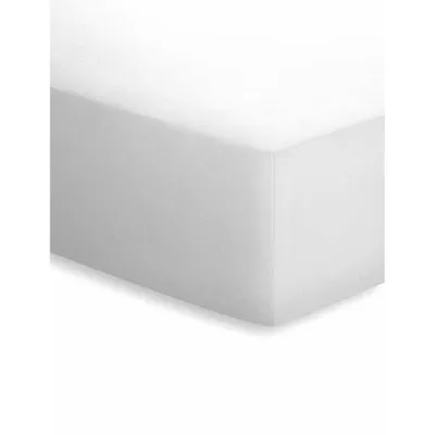Produktbild von Schlafgut Jersey Spannbettlaken Elasthan Spannbetttuch 100% Baumwolle Rundumgummi Elastisch und bügelfrei 90x200cm Weiß