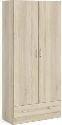 Produktbild von Spell Kleiderschrank 2 Türen und 1 Schublade Eichenstruktur Nachbildung.