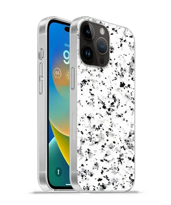 Produktbild von MuchoWow® Handyhülle Schutzhülle Hülle für Apple iPhone 14 Pro - Softcase Marmor - Punkte - Weiß Silikon Softcase Handy Hülle - Umschlag