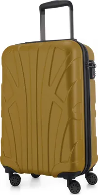 Produktbild von Suitline - leichtes Handgepäck 55x35x20 cm Flugzeug-Trolley 34 L Bordgepäck Hand-Koffer leicht Bord-Koffer 4 Rollen Kabinengepäck Hand Luggage TSA ,Herbstgold