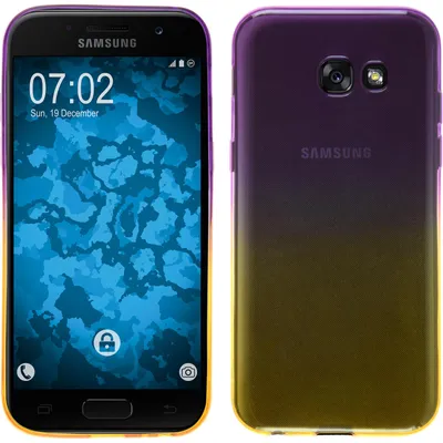 Produktbild von PhoneNatic Case kompatibel mit Samsung Galaxy A7 (2017) - Design:05 Silikon Hülle Ombrè + 2 Schutzfolien