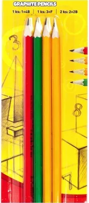Image de Crayon graphite Centropen 9510 2x2B, 1x4B, 1xF