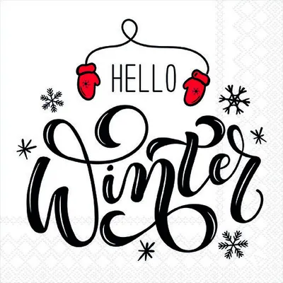 Produktbild von Weihnachten Servietten 33x33 cm 3-lagig 20 Servietten Hello winter
