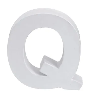 Produktbild von Papp Buchstabe Q weiss 10 x 3,5cm