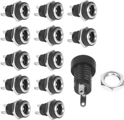 Produktbild von 12 Stück Buchse 2 Polig DC Power Jack Buchse DC-Einbaubuchse DC Steckverbinder