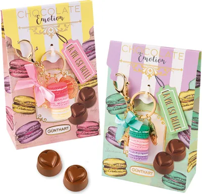 Image de Günthart Pralines avec macarons Porte-clés Assortis 105g 1 pièce