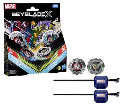Produktbild von Beyblade X und Marvel Collab Miles Morales 1-60GN vs. Green Goblin 9-80HT, 8 Jahr(e)