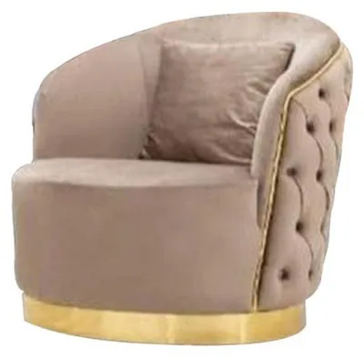 Produktbild von Wohnzimmer Designer Beiger Chesterfield Sessel Polster Möbel Luxus Design