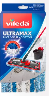 Imagen del producto de Paño de limpieza "Ultramax" de VILEDA, extra absorbente, en color blanco/azul/gris