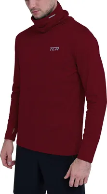 Produktbild von TCA Herren Warm-Up Trichterhals Thermo Laufshirt - Cabernet, M