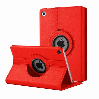 Produktbild von 360° Schutzhülle für Apple iPad 10.2" 9. / 8. / 7. Generation (2021/2020/2019) Tasche Hülle Drehbar Stand Schwenkbar Schutz Cover Etui - ROT