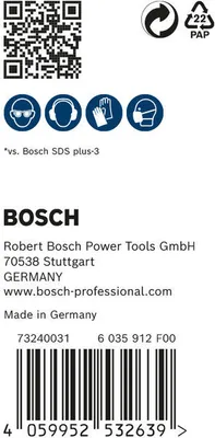 Image de Bosch EXPERT SDS plus-7X, 12 x 200 x 265 mm, 30 pces. Pour marteaux perforateurs 2608900190