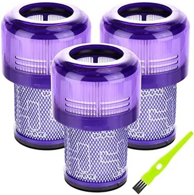 Produktbild von Hepa Filter für Dyson V12 Detect Slim Absolute Extra Waschbar 3 Stück V12 Filter Ersatzfilter Zubehör für Dyson Slim Staubsauger Ersetzen Sie # 971517-01, für Haushaltsreinigung
