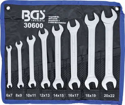 Produktbild von BGS 30600 Doppelmaulschlüssel-Satz, 6 - 22 mm, 8-tlg.