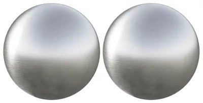 Obrázok produktu pre vidaXL Brúsená guľa, 2 ks, priemer 15 cm, strieborná, nerezová oceľ 201