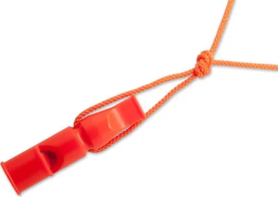 Produktbild von ACME Doppeltonpfeife mit Trill 641 6cm orange + Pfeifenband