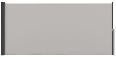 Produktbild von Seitenmarkise, Seitenrollo, ausziehbar, Sichtschutz, Aluminium/Polyester, 3 x 1,4 m, Hellgrau