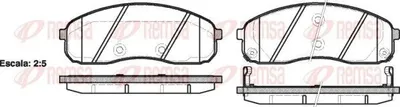 Produktbild von REMSA Bremsbeläge Satz Vorne Bremsklötze für KIA CARNIVAL II (GQ) 1244.02