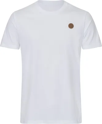 Produktbild von T-Shirt uni aus 100% Biobaumwolle mit Lederpatch fair produziert der Marke GRADNETZ