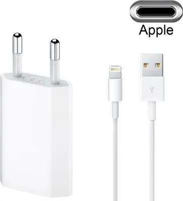 Produktbild von Apple 5W USB Power Adapter (Netzteil) Ladegerät + 1m USB to Lightning Ladekabel Charger Cable
