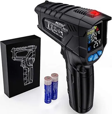 Produktbild von Infrarot -Thermometer Mestek Temperaturmesser Digitallaser IR Pyrometer -Pistole -50 ° C 800 ° C Nichtkontakte Farbe LCD einstellbare Emissionsgröße