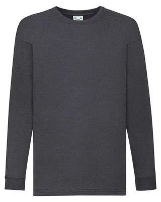 Produktbild von Fruit of the Loom - "Valueweight" T-Shirt für Kinder Langärmlig LT1457 (116) (Dunkelgrau)