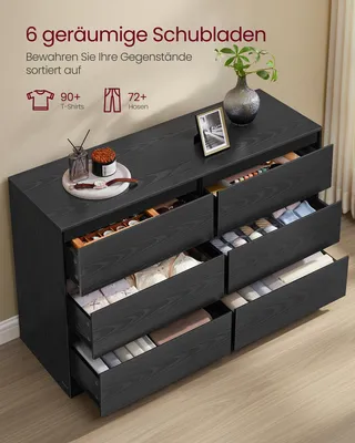 Produktbild von VASAGLE Kailyn Kollektion - Kommode mit 6 Schubladen, Aufbewahrungsschrank
