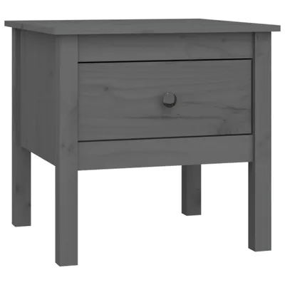 Immagine prodotto di vidaXL Tavolino Grigio 50x50x49 cm in legno massello di pino