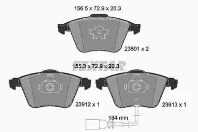Produktbild von Textar Bremsbeläge vorne für Audi A3 Seat Leon Skoda Superb VW Golf V VI Passat