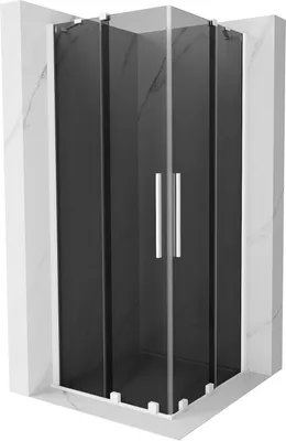 Produktbild von Mexen Velar Duo Duschkabine 80x80 cm Graphit-Weiß, Schiebetür