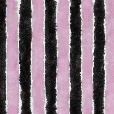 Produktbild von Moritz Flauschvorhang aus Chenille 90 x 220 cm pink schwarz Türvorhang als Fliegenschutz Insektenschutz für Camping Wohnwagen
