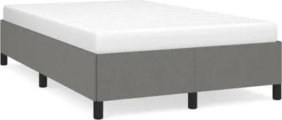 Produktbild von vidaXL Bettgestell ohne Matratze Dunkelgrau 120x190 cm Stoff