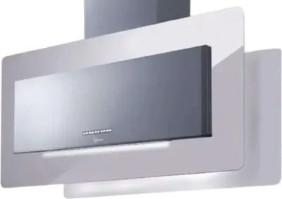 Immagine prodotto di CAPPA TRISIA ISOLA cm 90x43 - Inox, vetro Bianco - 800 m3/h