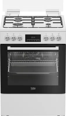 Produktbild von Beko FBM62320WDSL, Freistehender Herd, Weiß, Drehregler, Berührung, Weiß, Vorderseite, Metall