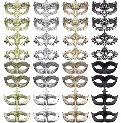 Imagen del producto de Omgoods - Juego de 32 máscaras venecianas para fiestas y eventos