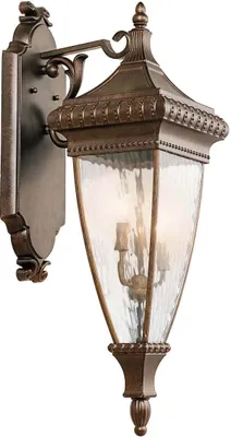 Produktbild von Elstead Venetian Rain Außen-Wandleuchte E14 3-fach Gebürstete Bronze IP44