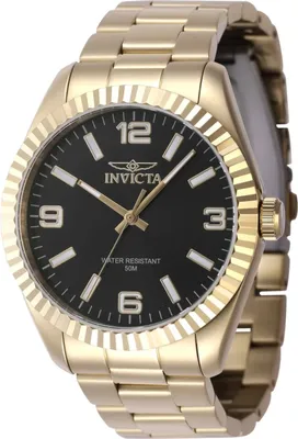 Produktbild von Invicta Specialty 47458 Herren Uhr - Quartz Bewegung - Edelstahl mit schwarzem Zifferblatt - 43 mm
