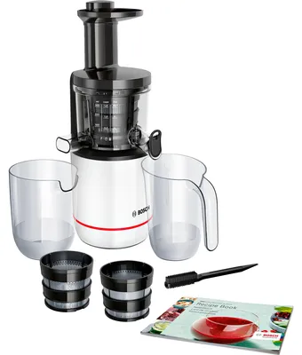 Obrázek produktu pro Bosch MESM500W, Pomalý odšťavovač, Černá, Bílá, 1 l, Bezpečnostní svorka, Plast, Nerezová ocel