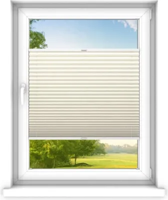 Produktbild von time4blinds - Plissee Rollo, Faltrollo, Sichtschutz, Vanille, 120x130cm