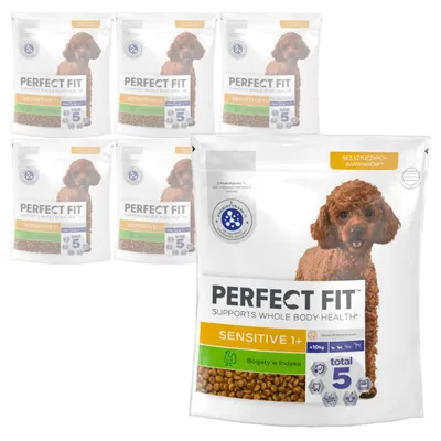 Zdjęcie produktu dla PERFECT FIT Sensitive Indyk 6x825g sucha karma dla dorosłych psów małych ras
