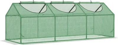 Produktbild von Outsunny Gewächshaus mit Fenster PE Treibhaus Tomatenhaus Grün